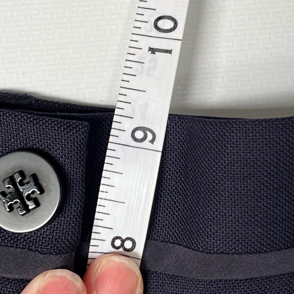 Tory Burch Women's Wool Stretch Dress Pants/ Trousers, Navy Blue, 8 - Picture 10 of 11